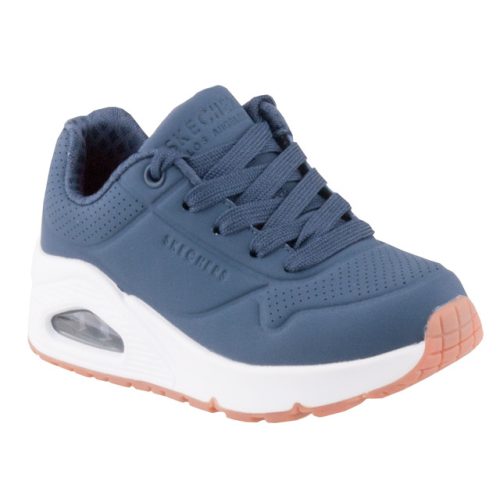 SKECHERS STAND ON AIR MEMORY FOAM sötétkék fűzős fiú sportcipő