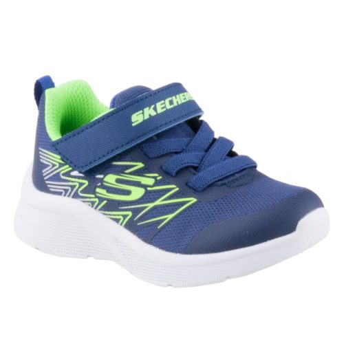 SKECHERS MICROSPEC-TEXLOR sötétkék-neonzöld tépőzáras-gumifűzős fiú sportcipő