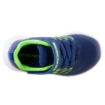 SKECHERS MICROSPEC-TEXLOR sötétkék-neonzöld tépőzáras-gumifűzős fiú sportcipő