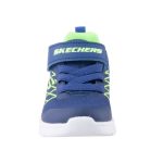 SKECHERS MICROSPEC-TEXLOR sötétkék-neonzöld tépőzáras-gumifűzős fiú sportcipő