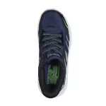 Skechers fekete-sötétkék gumifűzős ledes világítós fiú cipő