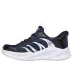 Skechers fekete-sötétkék gumifűzős ledes világítós fiú cipő