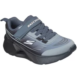   Skechers Tidal-tech fekete-kék tépőzáras-gumifűzős mosógépben mosható textil kisfiú gyerekcipő (404040L-BKDN)