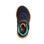 Skechers Go Run Elevante 2.0 sötétkék-narancssárga tépőzáras-gumifűzős kisfiú cipő 