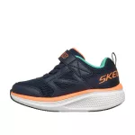 Skechers Go Run Elevante 2.0 sötétkék-narancssárga tépőzáras-gumifűzős kisfiú cipő 