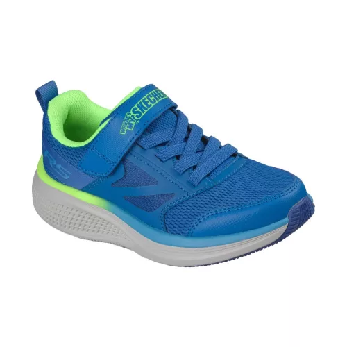 Skechers Go Run Elevante 2.0 WHERE'S MY SKECHERS kék-neon zöld tépőzáras-gumifűzős textil kisfiú gyerekcipő (404050L-BLU)