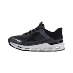 Skechers Glide-Step plus-Vista lane szürke-fekete gumifűzős slip-in mosógépben mosható textil kisfiú gyerekcipő (404203L-CCBK)