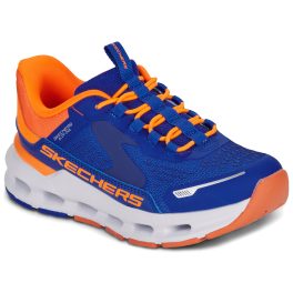   Skechers Glide-Step plus-Vista lane kék-narancssárga gumifűzős slip-in mosógépben mosható textil kisfiú gyerekcipő (404203L-BLOR)