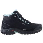 SALOMON SHELTER fekete/világoskék VÍZÁLLÓ magasszárú fűzős bakancs