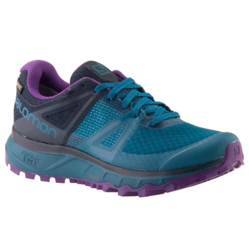 SALOMON TRAILSTER GTX olajzöld/lila VÍZÁLLÓ fűzős terepfutó cipő 36-44