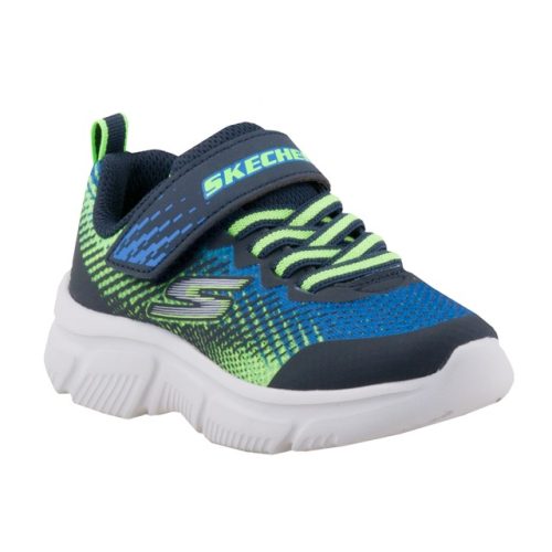 SKECHERS GO RUN 650 szürke/neon zöld/kék tépős/gumifűzős MOSÓGÉPBEN MOSHATÓ cipő 27-37