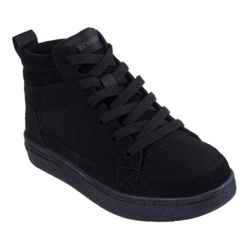 Skechers Smooth Street-Cozy fekete fűzős-cipzáras cipő