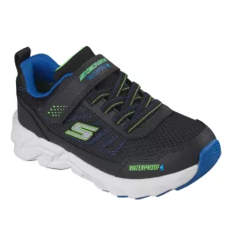   Skechers Aquavek fekete-kék-zöld tépőzáras-gumifűzős vízálló textil kisfiú gyerekcipő (406334L-BKBL)
