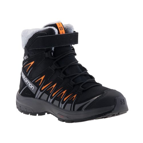 SALOMON XA PRO 3D WINTER fekete/narancs tépős/fűzős VÍZÁLLÓ bundás hótaposó