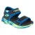 Skechers S Lights Sola glow sandal fekete-kék tépőzáras ledes világítós szintetikus kisfiú gyermekszandál (407032L-BKBL)