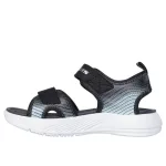 Skechers Microspec-Splash fekete 2 tépőzáras mosógépben mosható szintetikus-textil kisfiú gyermekszandál (407034L/BKSL)