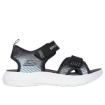 Skechers Microspec-Splash fekete 2 tépőzáras mosógépben mosható szintetikus-textil kisfiú gyermekszandál (407034L/BKSL)