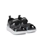 Skechers Microspec-Splash fekete 2 tépőzáras mosógépben mosható szintetikus-textil kisfiú gyermekszandál (407034L/BKSL)
