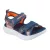 Skechers Microspec-Splash sötétkék-narancssárga 2 tépőzáras mosógépben mosható szintetikus-textil kisfiú gyermekszandál (407034L/NVOR)