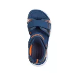 Skechers Microspec-Splash sötétkék-narancssárga 2 tépőzáras mosógépben mosható szintetikus-textil kisfiú gyermekszandál (407034N/NVOR)