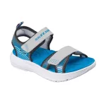 Skechers Microspec-Splash szürke-kék 2 tépőzáras mosógépben mosható szintetikus-textil kisfiú gyermekszandál (407034L/GYBL)