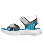Skechers Microspec-Splash szürke-kék 2 tépőzáras mosógépben mosható szintetikus-textil kisfiú gyermekszandál (407034L/GYBL)