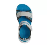 Skechers Microspec-Splash szürke-kék 2 tépőzáras mosógépben mosható szintetikus-textil kisfiú gyermekszandál (407034L/GYBL)
