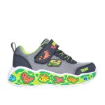 Skechers Play scene szürke-zöld dínós tépőzáras-gumifűzős kisfiú gyerekcipő