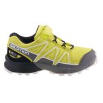SALOMON SPEEDCROSS neonsárga-szürke tépőzáras-gumis VÍZÁLLÓ (goretex) sport kisfiú gyerekcipő