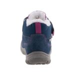 Siesta-Richter 2 tépőzáras sötétkék-ciklámen pink Richtex (Vízálló) velúr bőr bundás téli kislány cipő