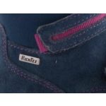 Siesta-Richter 2 tépőzáras sötétkék-ciklámen pink Richtex (Vízálló) velúr bőr bundás téli kislány cipő
