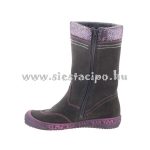 SIESTA-RICHTER szürke/rózsa virágos cipzáras SympaTex VÍZÁLLÓ téli csizma