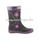 SIESTA-RICHTER szürke/rózsa virágos cipzáras SympaTex VÍZÁLLÓ téli csizma