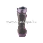 SIESTA-RICHTER szürke/rózsa virágos cipzáras SympaTex VÍZÁLLÓ téli csizma