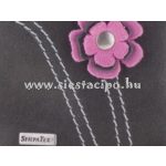 SIESTA-RICHTER szürke/rózsa virágos cipzáras SympaTex VÍZÁLLÓ téli csizma