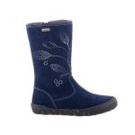 SIESTA-RICHTER cipzáras sötétkék virág mintás SympaTex VÍZÁLLÓ téli csizma