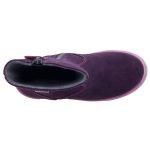 SIESTA-RICHTER cipzáras sötétlila/lila virág mintás SympaTex VÍZÁLLÓ téli csizma