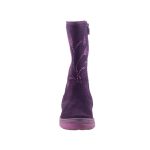 SIESTA-RICHTER cipzáras sötétlila/lila virág mintás SympaTex VÍZÁLLÓ téli csizma
