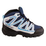 SALOMON SKOOKIE 2 MID CSWP J sötétkék/világoskék összehúzós magasszárú VÍZÁLLÓ bakancs