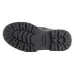 Siesta-Richter fekete cipzáras/gumifűzős/díszcsatos richtex bőr téli bélelt női bakancs