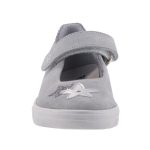 SIESTA-RICHTER tépős szürke/ezüst csillogós velúr lányka balerina topán