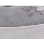 SIESTA-RICHTER tépős szürke/ezüst csillogós velúr lányka balerina topán