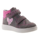 Siesta-Richter szürke-pink masnis 2 tépőzáras vízálló (richtex) filc béléses kislány cipő