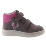 Siesta-Richter szürke-pink masnis 2 tépőzáras vízálló (richtex) filc béléses kislány cipő