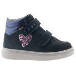 Siesta-Richter sötétkék masnis 2 tépőzáras vízálló (richtex) filc béléses kislány cipő
