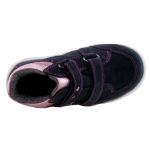 Siesta-Richter 2 tépőzáras sötétkék-rózsaszín csillagos richtex bélelt téli lány cipő