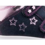 Siesta-Richter 2 tépőzáras sötétkék-rózsaszín csillagos richtex bélelt téli lány cipő