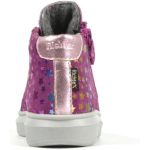 Siesta-Richter magenta lila csillagos fűzős-cipzáras vízálló (richtex) filc béléses kislány cipő