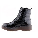 SIESTA-RICHTER fekete fűzős/cipzáras téli bakancs