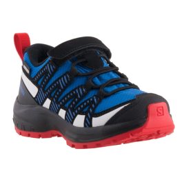 Salomon Pro V8 CSWP K tépőzáras kék-fekete-piros színű VÍZÁLLÓ kisfiú cipő   Salomon Pro V8 CSWP K tépőzáras kék-fekete-piros színű VÍZÁLLÓ kisfiú cipő